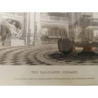 Grafika . Biblioteka Radcliffe.  Anglia. sygn. F. Mackenzie / J. Le Keux. 1836.